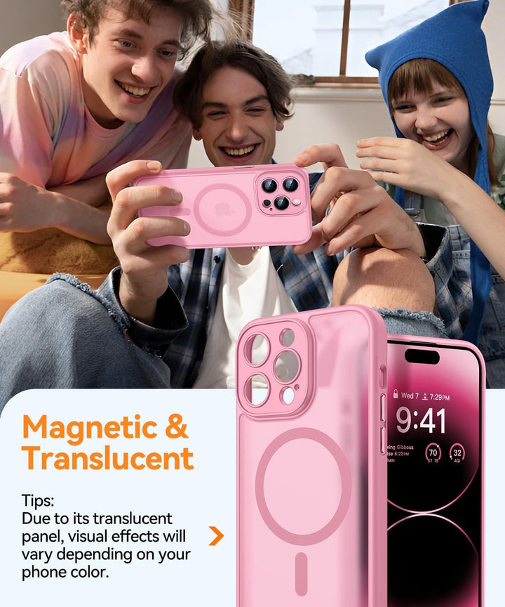 CANSHN 2024 Neu für iPhone 14 Pro Max Hülle mit Kameraschutz für Magsafe (TOP Militärschutz & Magnet