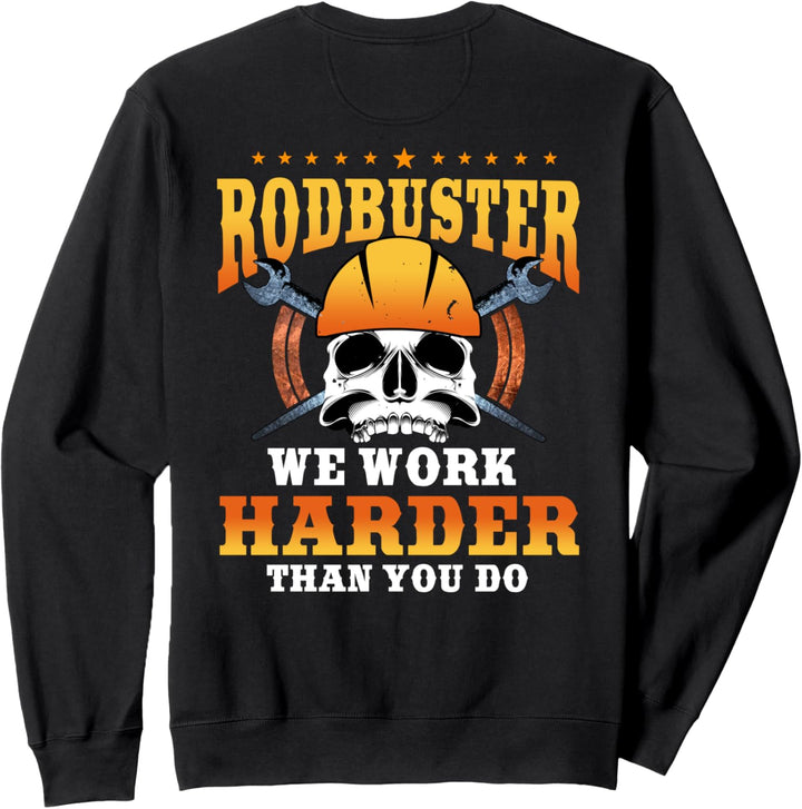 Ironworker Rodbuster Design auf der Rückseite der Kleidung Sweatshirt