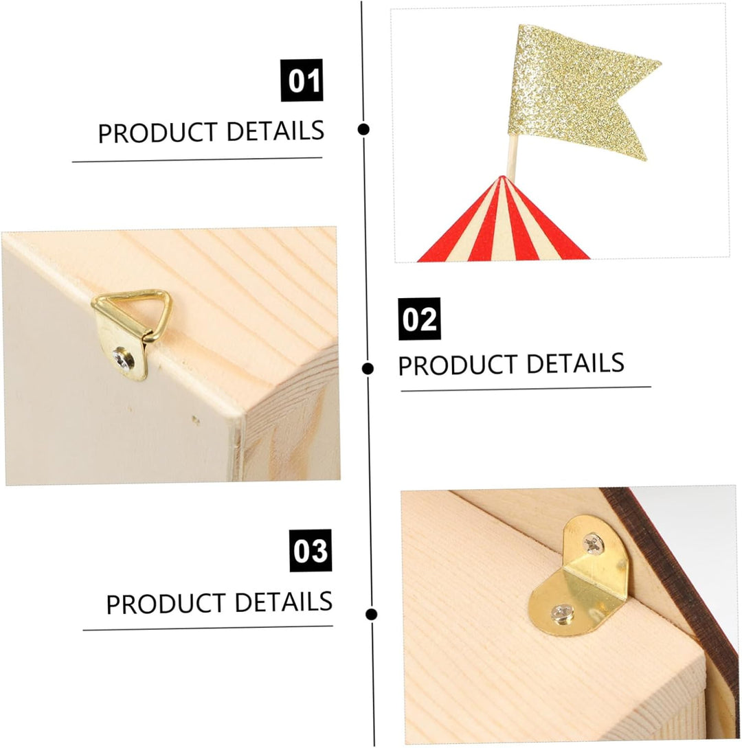 Ciieeo Zirkus Chalet Zirkus Hütte Ornament Holz Zirkus Hütte Zirkus Ornament Deko Kinderzimmer Dekor