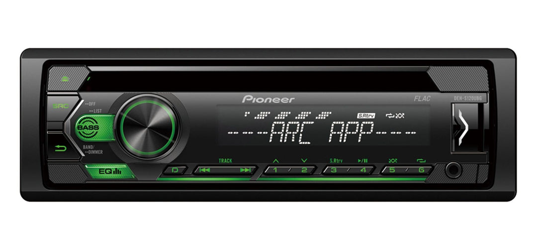 Pioneer DEH-S120UBG | 1DIN RDS-Autoradio mit grüner Tastenbeleuchtung | Display weiss | Android-Unte