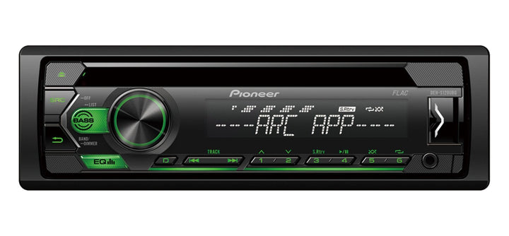 Pioneer DEH-S120UBG | 1DIN RDS-Autoradio mit grüner Tastenbeleuchtung | Display weiss | Android-Unte
