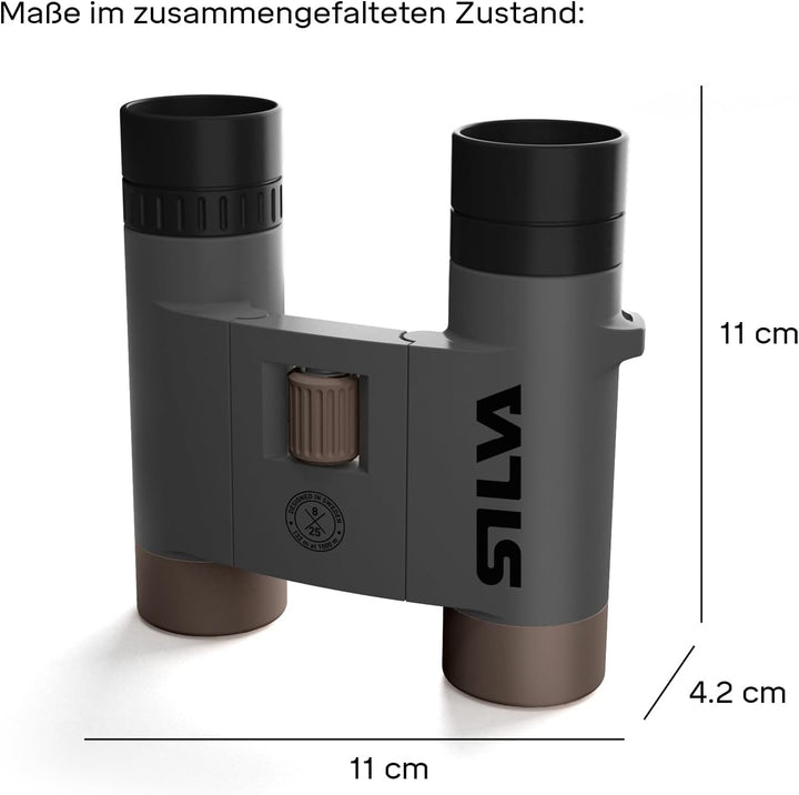 Silva kleines Fernglas Erwachsene & für Kinder - Scenic 8-8x25 Wasserfest - BAK4 - Faltbares Ferngla