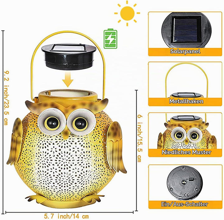 2 Stück Solarleuchten Garten im Freien LED Solar Laterne Hängend Outdoor IP44 Wasserdicht Solarlampe