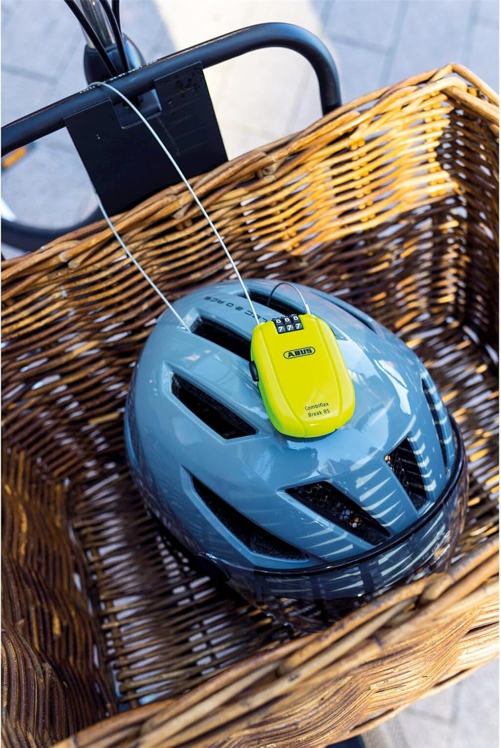ABUS Kabelschloss Combiflex – Schloss zur Sicherung von Skiern, Helm, Kinderwagen und Gepäck – diver