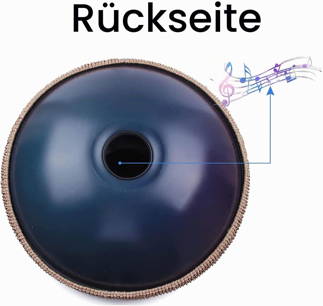 FYLZW 9 10 12 Noten Handpan Drum Instrument, Handpan Drum In D Minor, 432 Hz Stahlhandtrommel Mit So