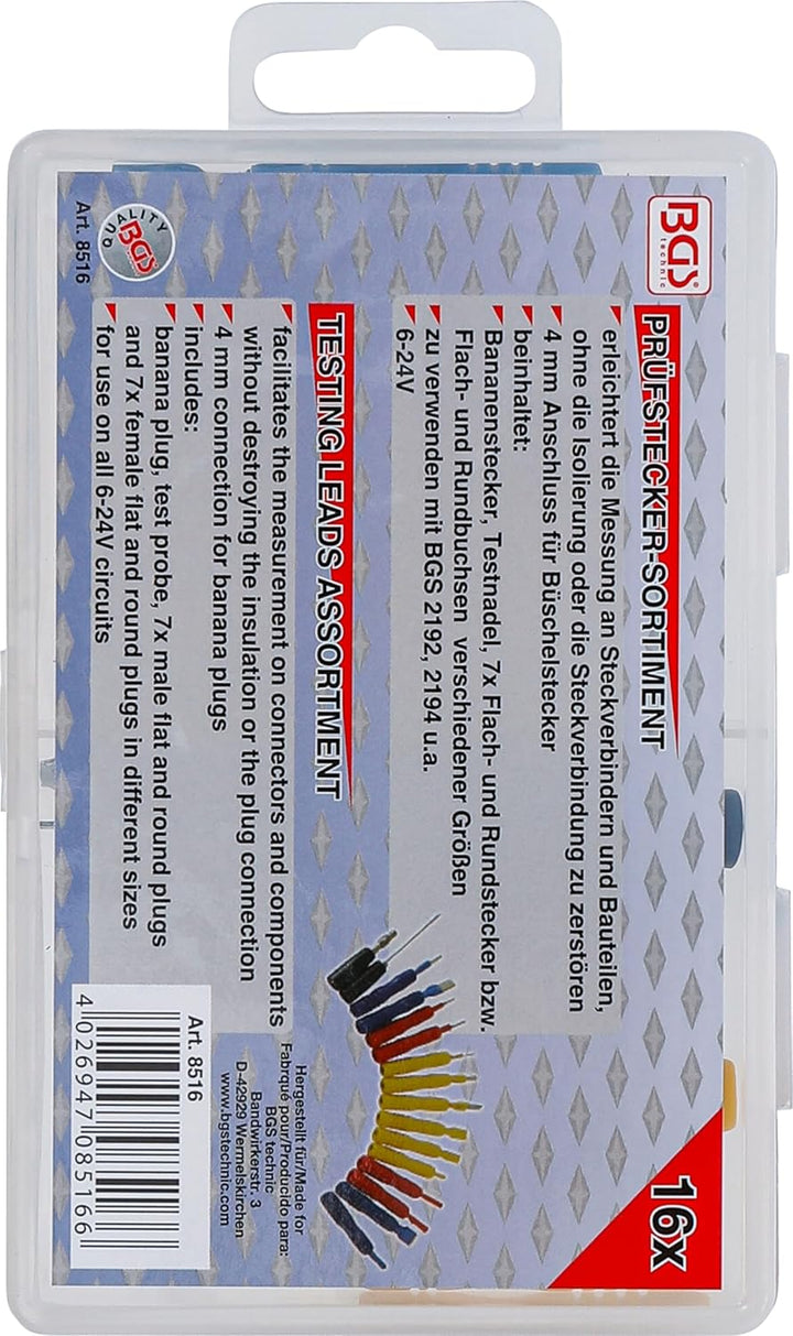 BGS 8516 | Prüfspitzen-Sortiment | 16-tlg.