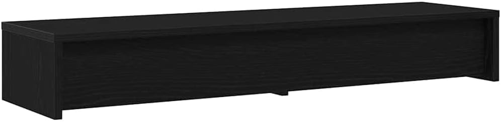 vidaXL Monitorständer mit Schubladen Schwarz Eichen-Optik 100x27x15 cm, Monitorerhöhung, Schreibtisc