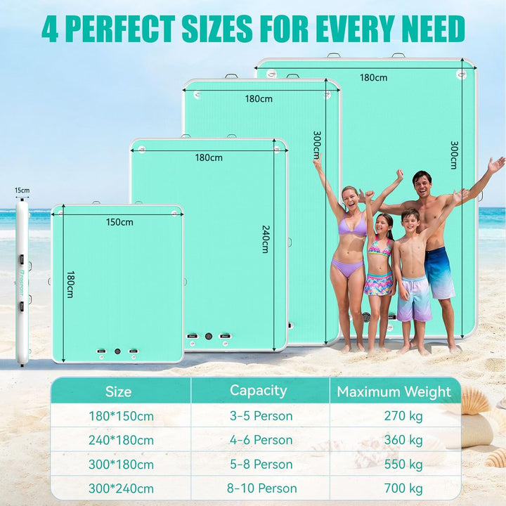 Aufblasbare Dock Schwimmende Plattform Aufblasbare Wasserhängematte, Multi Personen Aufblasbares Sch