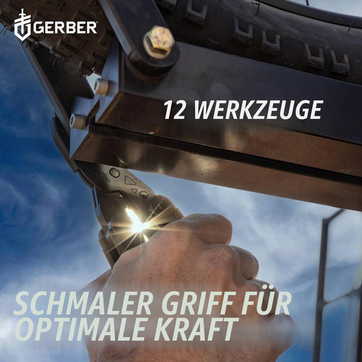 Gerber Multi-Tool mit 12 Funktionen, Dual Force, Inklusive Holster, Mit Einhandöffnung und Frame-Loc