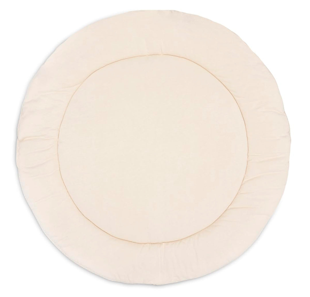 Jollein Krabbeldecke für Baby - Boucle, Naturel - Laufgittereinlage - Ø 95cm - Spieldecke Baby - Cre