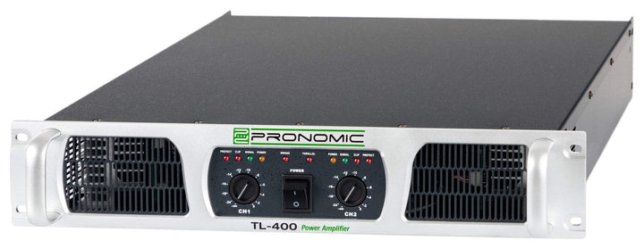 Pronomic TL-400 Endstufe - Stereo-Leistungsverstärker mit 2x 1000 Watt an 2 Ohm - Lüfter Temperaturg