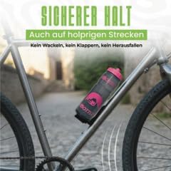 0,7L Fahrradflasche mit integrierter Werkzeugbox Magenta Made in DE Magenta 700 ml, Magenta 700 ml