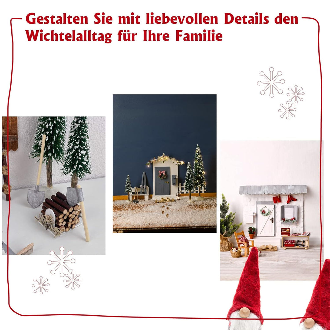 Weihnachtliche Wichteltüren. Süsse Bastelprojekte für zauberhaften Wichtel-Weihnachtsspass.: Mit gro