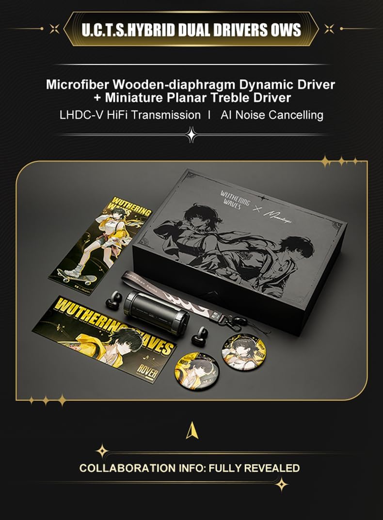 Moondrop Wuthering Waves x U.C.T.S. Hybrid Dual Drivers OWS Al Noise Cancelling LHDC-V Gaming Headse