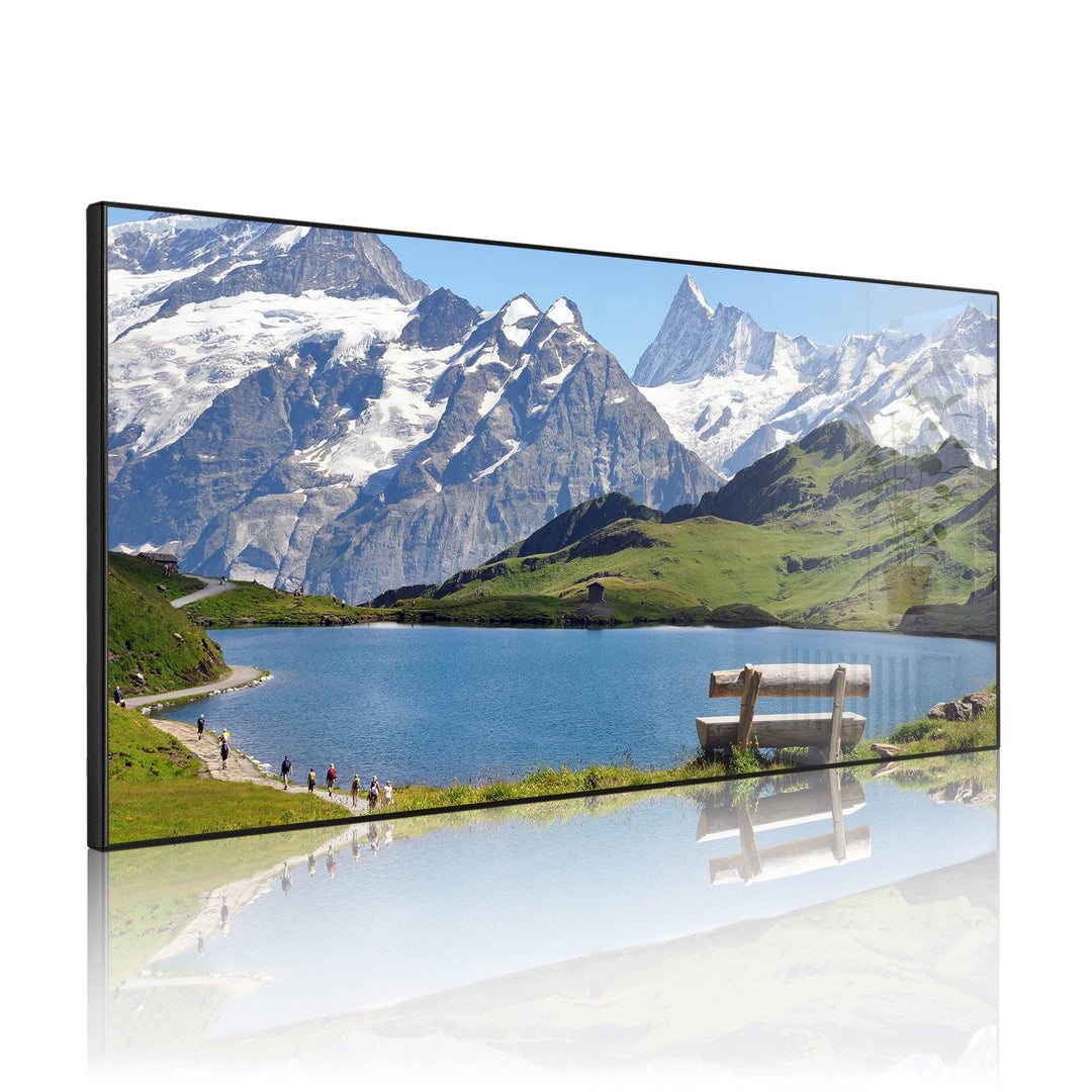 banjado Magnettafel schwarz 78 x 37cm / Magnetwand Metall/Magnetpinnwand als Memoboard/Pinnwand Magn