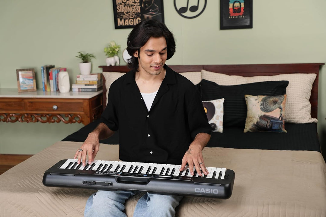 Casio CT-S300 CASIOTONE Keyboard mit 61 anschlagdynamischen Standardtasten und Begleitautomatik, sch
