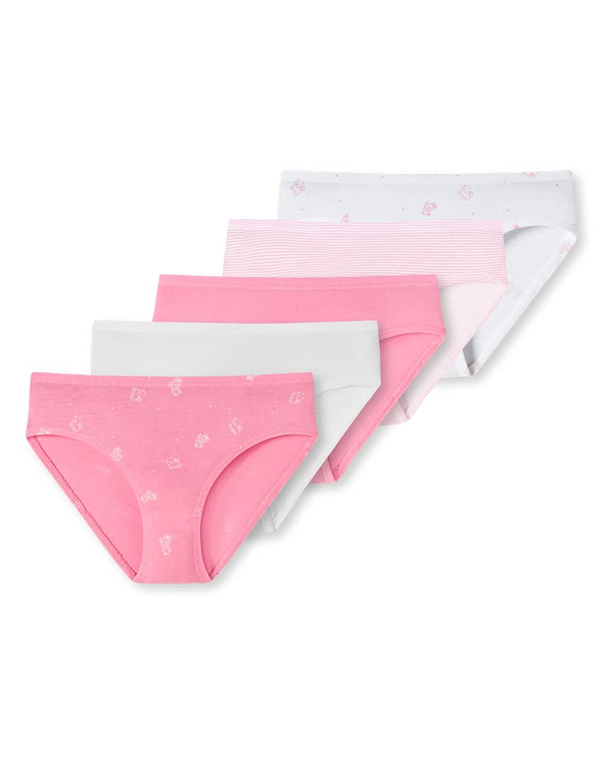 Schiesser Mädchen 5 Pack Slips Unterhosen - 95/5 Organic Bio Baumwolle - Grösse 92 bis 140 92 Color