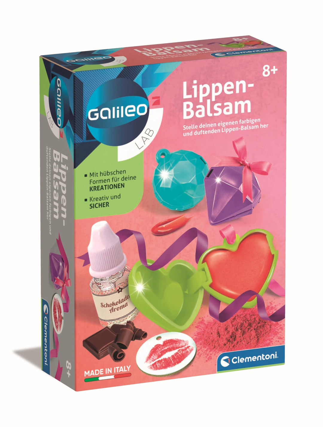 Clementoni Galileo Lab – Lippenbalsam, Spielzeug für Kinder ab 8 Jahren, Kosmetik zum Selbermachen,