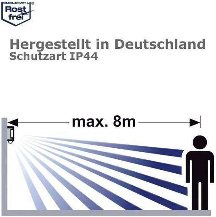 Wandleuchte E27 100W Edelstahl ohne Lp. CMD 43/BM