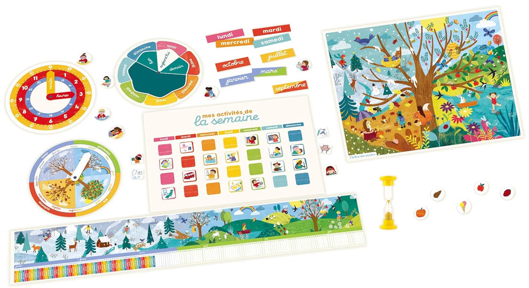 Nathan Rhythmus Uhrzeit und Zeit - Originelles Set zum Lernen von Kindern ab 3 Jahren, 31165