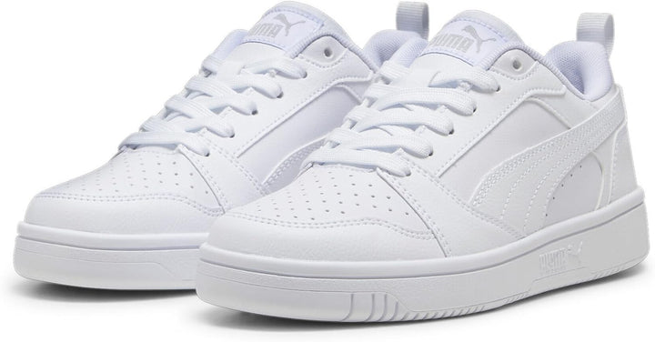 PUMA Unisex Kinder Rebound V6 Lo Jr Sneaker 35.5 EU White Cool Light Gray, 35.5 EU White Cool Light