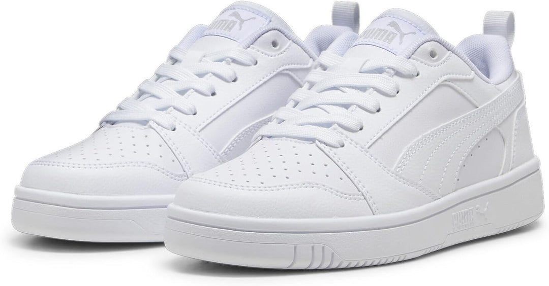 PUMA Unisex Kinder Rebound V6 Lo Jr Sneaker 36 EU White Cool Light Gray, 36 EU White Cool Light Gray