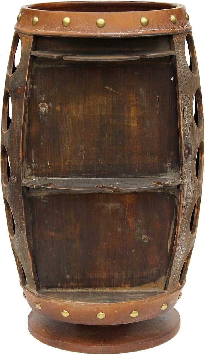 DanDiBo Weinregal Holz Braun 360° Drehbar Weinfass 71 cm 9205-R Bar Flaschenregal Flaschenständer Fa