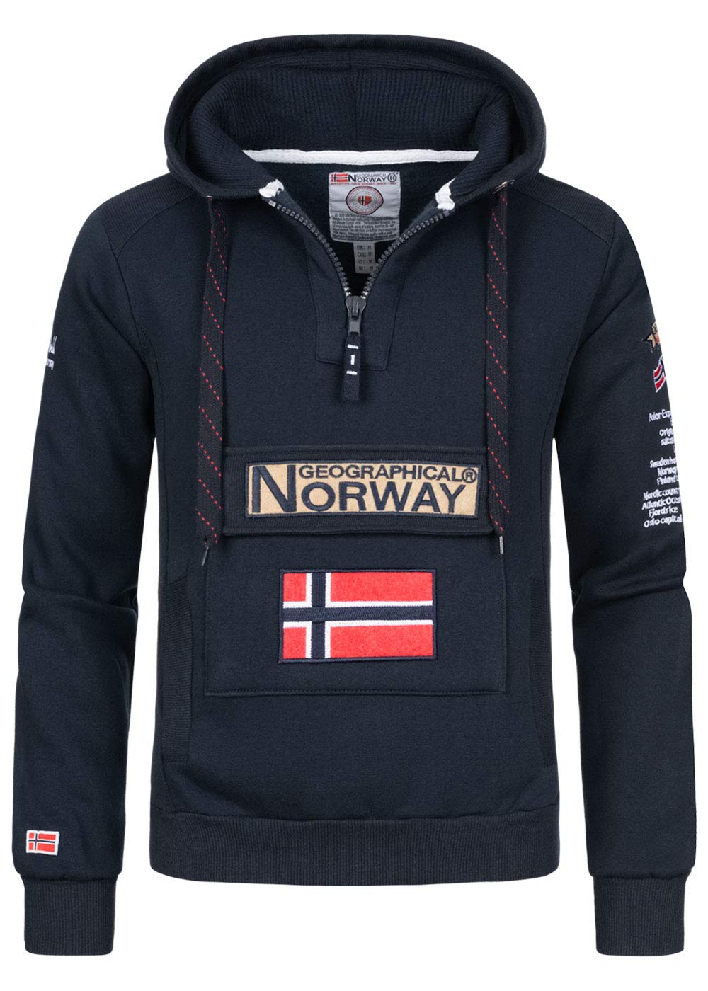 Geographical Norway Herren Gymclass Kapuzenpullover, S Marine