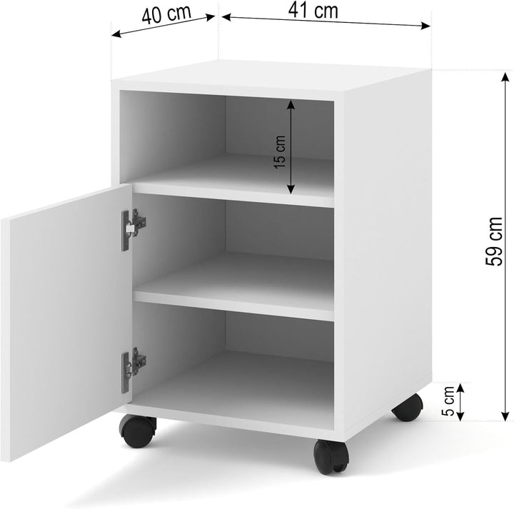 Homlando Rollcontainer, Bürocontainer, Möbel für Schlafzimmer Büro, Standcontainer für Dokumente, St