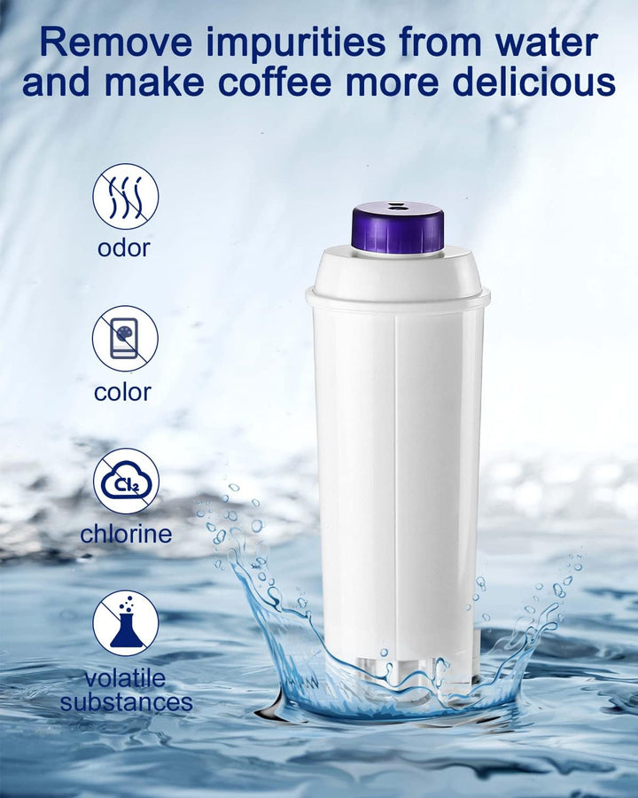 Waterdrop Wasserfilter,Kaffeefilter Kompatibel mit DeLonghi DLSC002, SER3017 & 5513292811 （8 Stück）