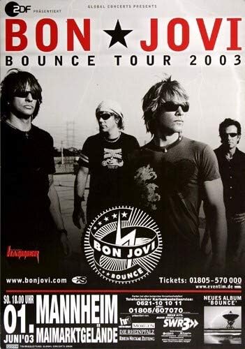 Bon Jovi - Bounce, Mannheim 2003 » Konzertplakat/Premium Poster | Live Konzert Veranstaltung | DIN A