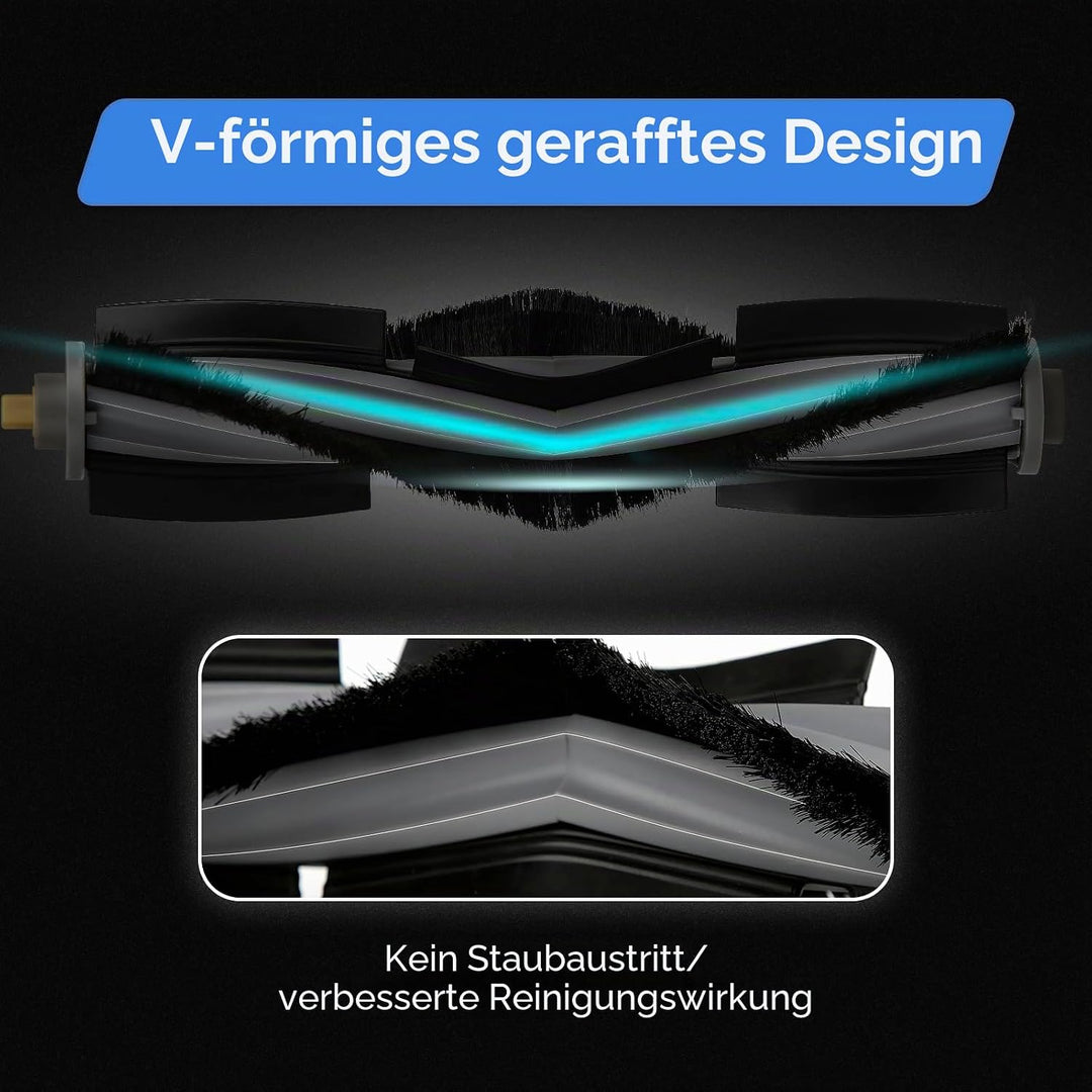 (3 Stück) Walzenbürste kompatibel mit ECOVACS DEEBOT X1/ X1 Omni/ X1 Turbo/ X1 PRO OMNI/ T10/ T10 Pl