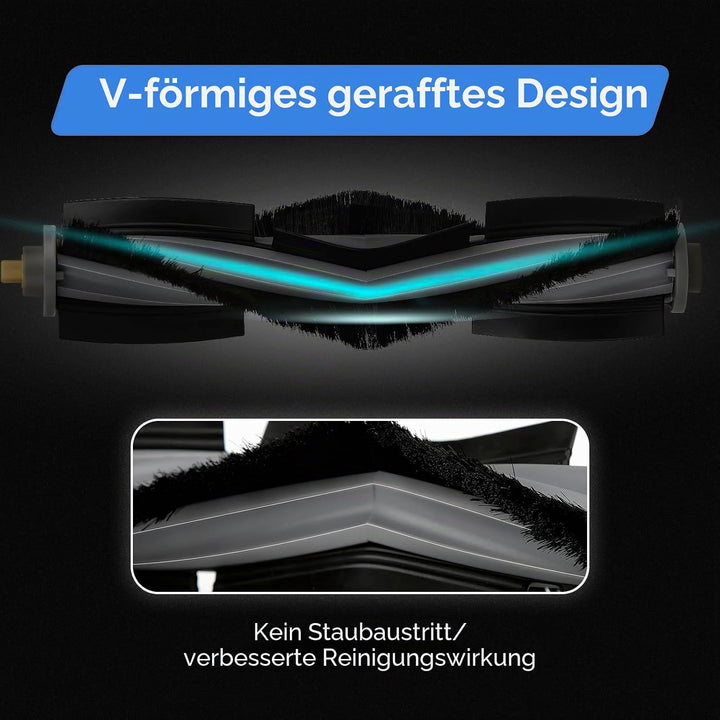 (3 Stück) Walzenbürste kompatibel mit ECOVACS DEEBOT X1/ X1 Omni/ X1 Turbo/ X1 PRO OMNI/ T10/ T10 Pl