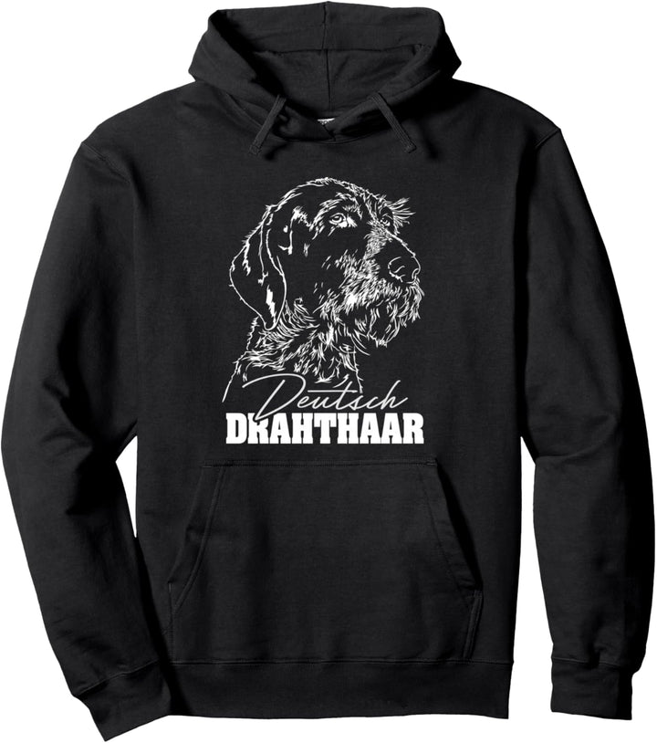 Deutsch Drahthaar Hund Hundeportrait Wilsigns Pullover Hoodie