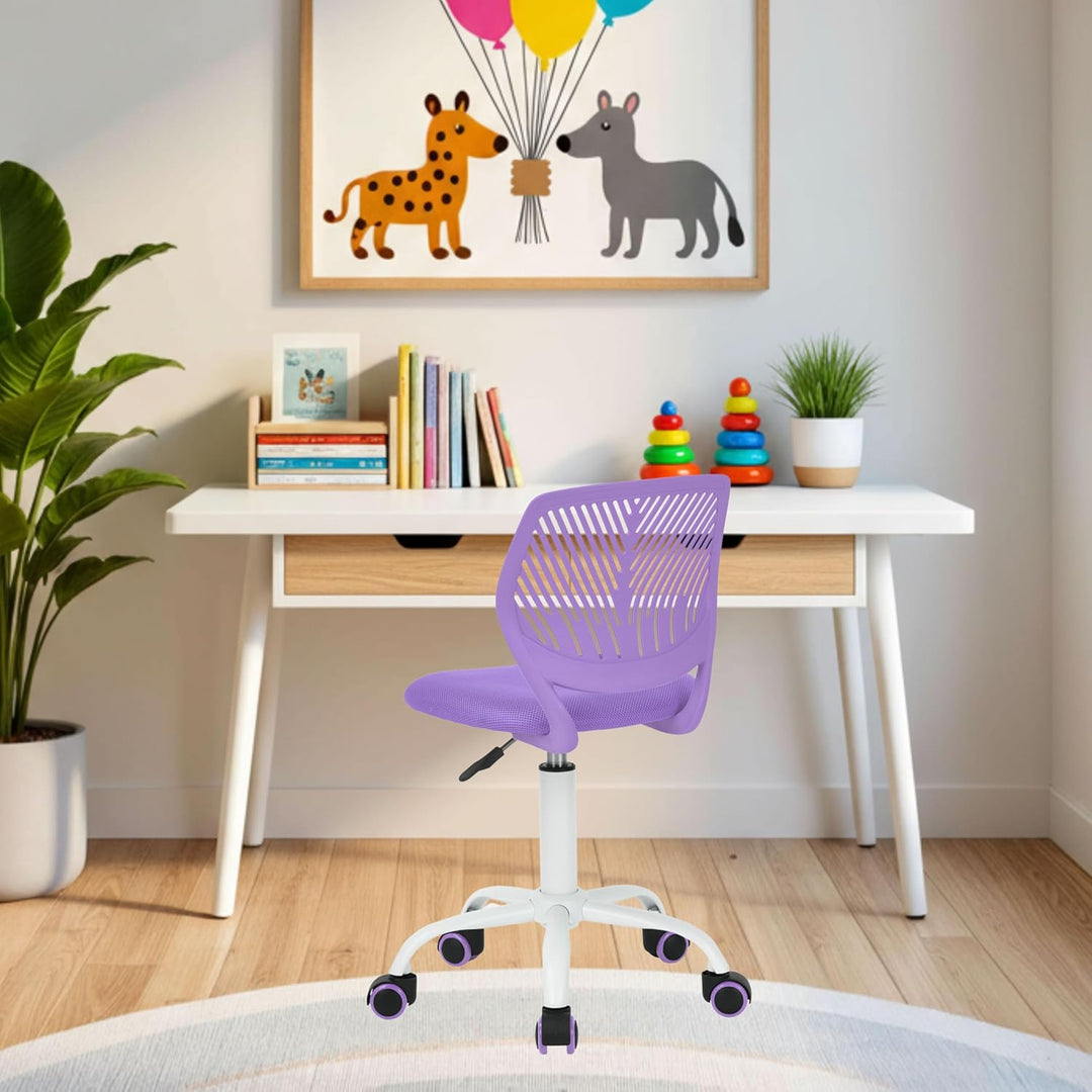FurnitureR Moderne Einstellbare Design Computer Sitz Schreibtisch Drehbare Armlose Kinder Lernraum H
