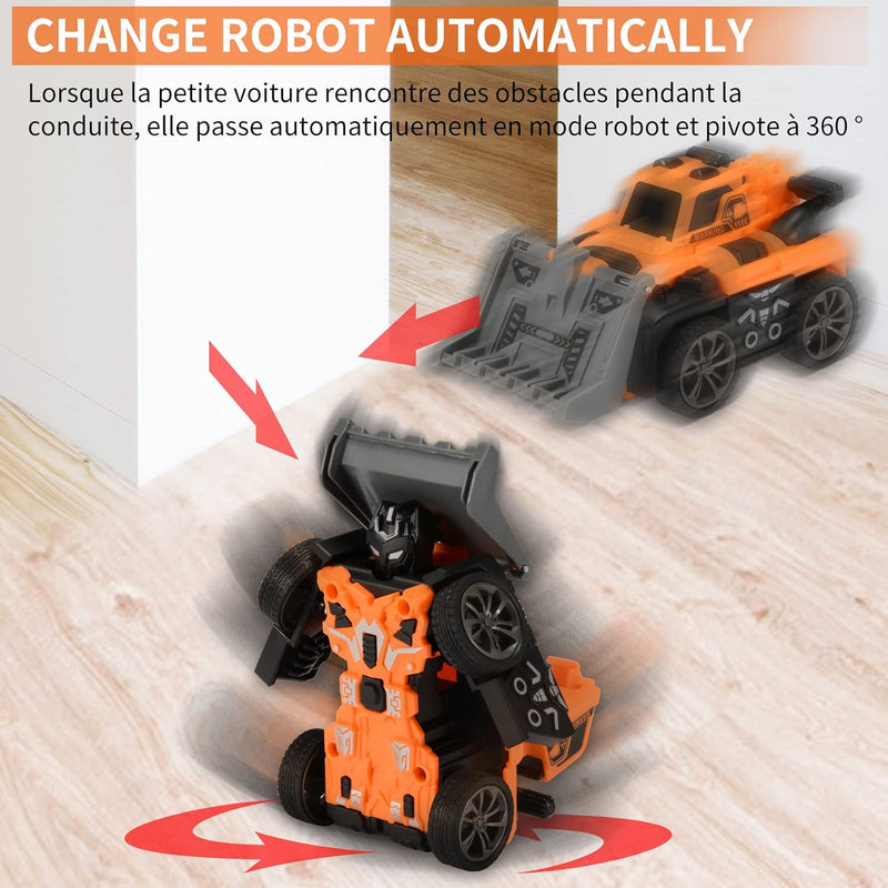 Oderra Spielzeug-Roboterauto, 2-in-1, Transformator, Roboter, Spielzeug, kleines Auto, für Jungen vo