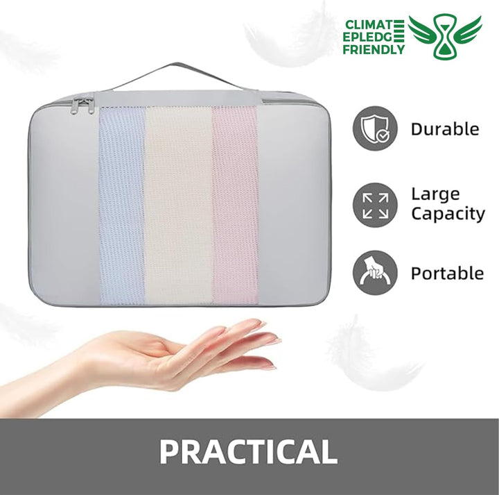 BAGAIL 6er-Set Packwürfel in verschiedenen Grössen Packorganizer für Reisezubehör Gepäck Handgepäck