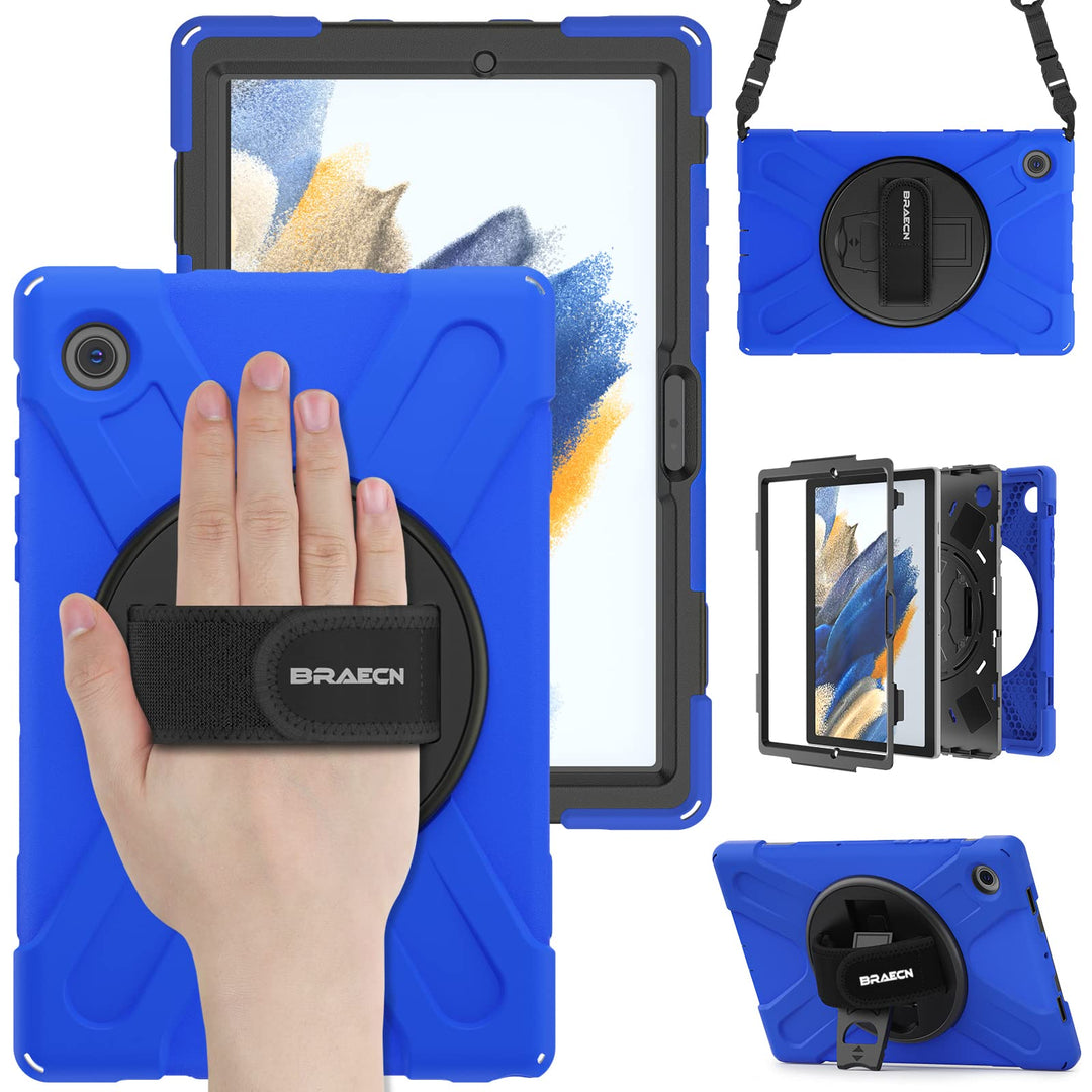 BRAECN Hülle für Samsung Galaxy Tab A8 10.5 Zoll 2022 SM-X200/SM-X205/SM-X207, Stossfeste Robuste Tr