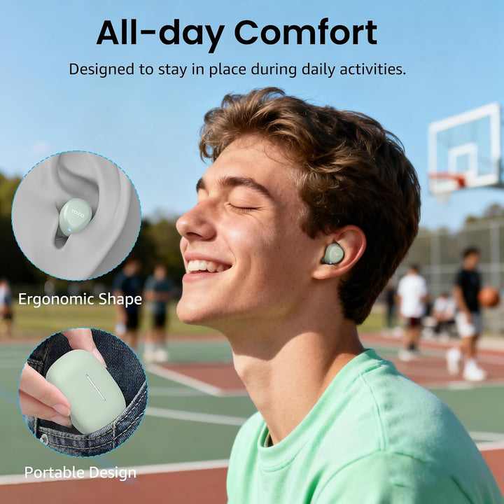 TOZO A1 In-Ear Kopfhörer Kabellos Bluetooth 5.3 mit 2 Mikrofonen für KI-Anrufe, App-Steuerung, 32 St