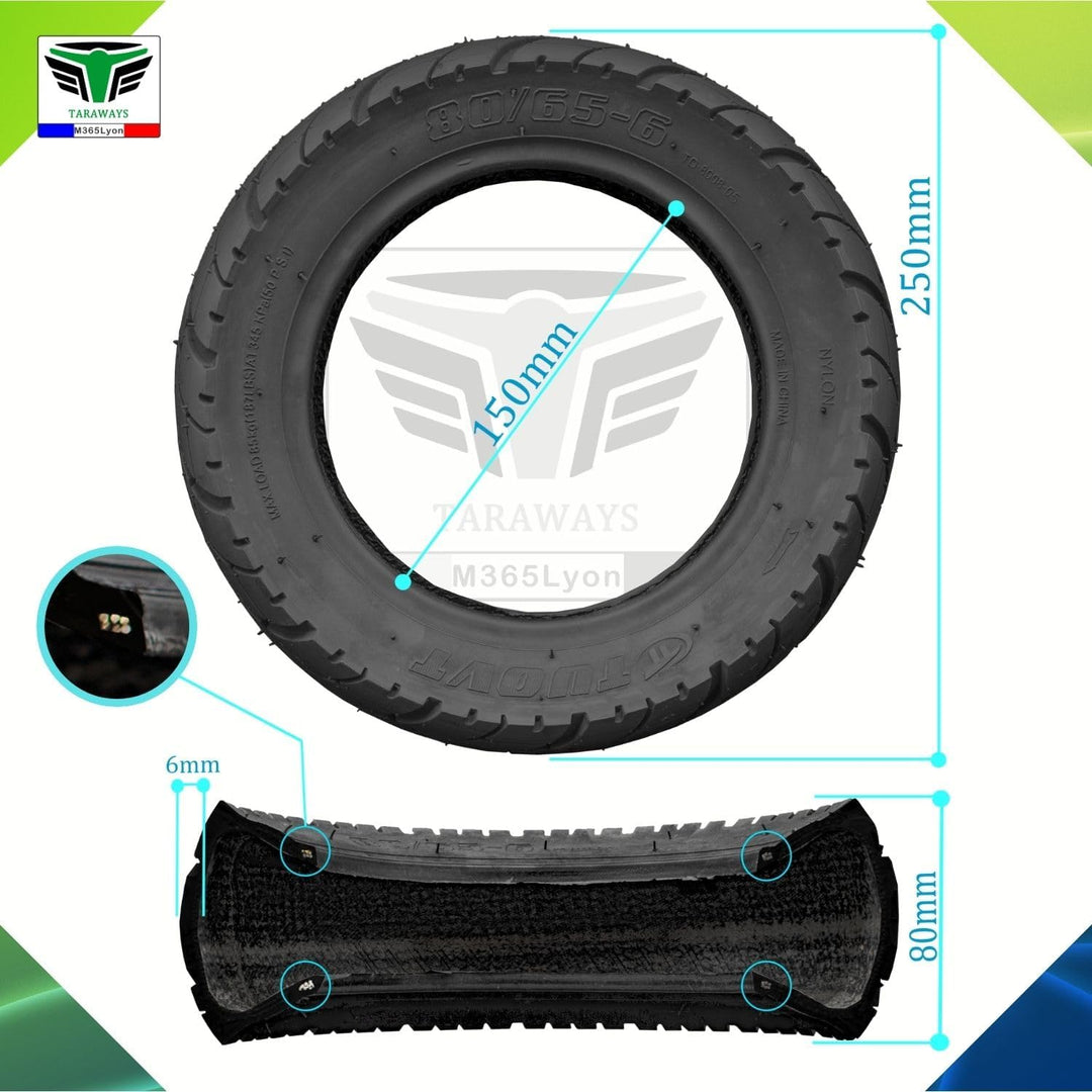 Reifen und Schlauch 80/65-6 für Roller Kugoo M4 Pro- Zero 10X Dualtron Victor Luxury EAGLE Speedway
