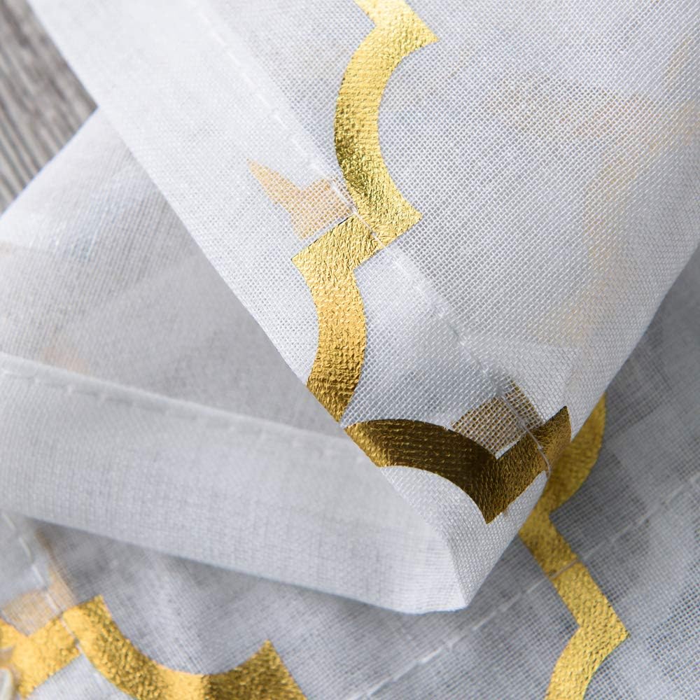 YJ Yanjun Durchsichtige Vorhänge, 114,3 cm Länge, für Küchenfenster, Café-Gardinen, Halbe Fensterbeh
