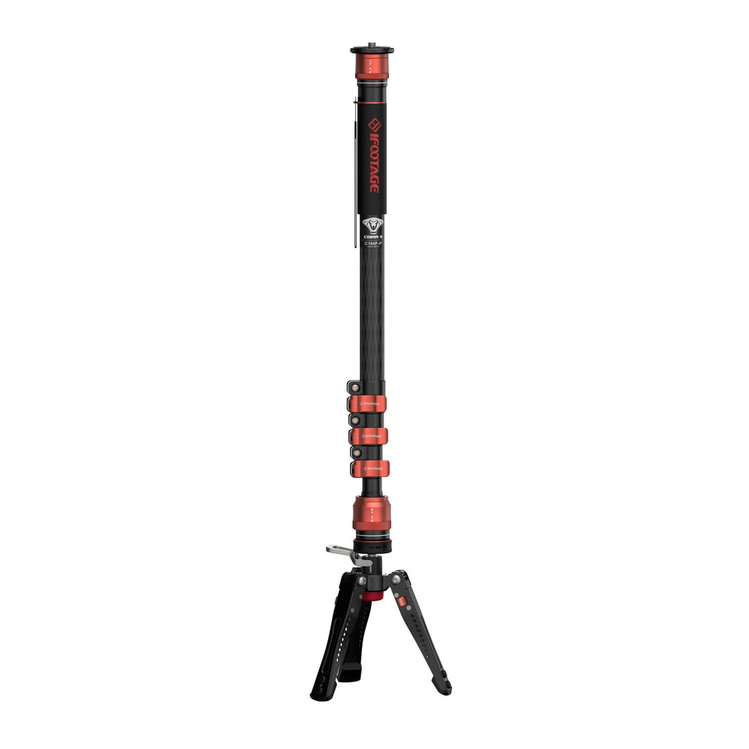 IFOOTAGE Cobra 3 C180F-P Kamera-Einbeinstativ aus Kohlefaser,Teleskop-Video-Einbeinstativ,Innovative