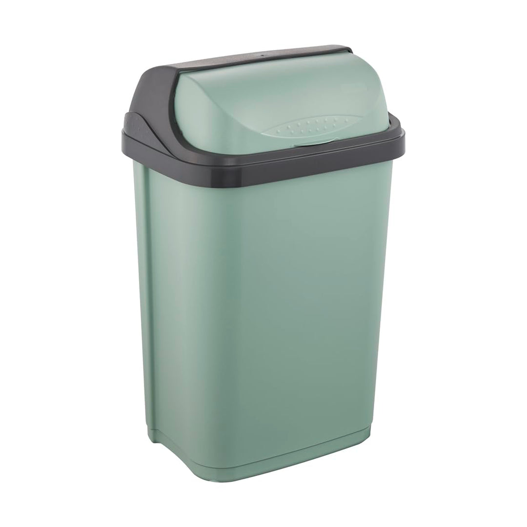 keeeper Abfallbehälter mit Rolldeckel, 25 l, 34 x 26 x 54 cm, Rasmus, Grün (Nordic Green) Nordic Gre