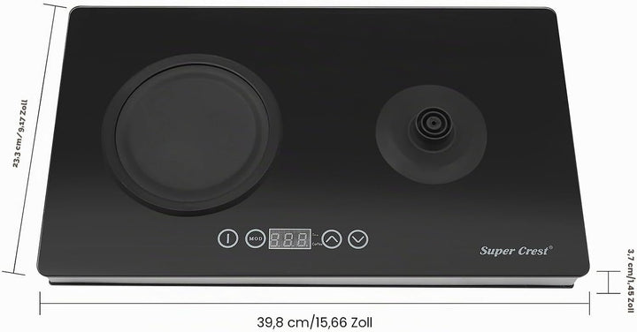 Wasserkocher Elektrischer, 1500W LCD Electric Glas Teekocher mit Touchscreen für Kaffee und Tee, Sch