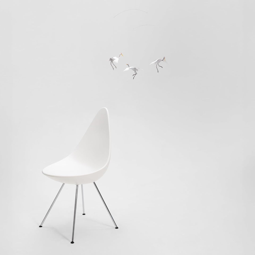 Flensted Mobiles f120 - Kranich - Tanzende Kraniche - Mobile - Windspiel - 45 x 45 cm