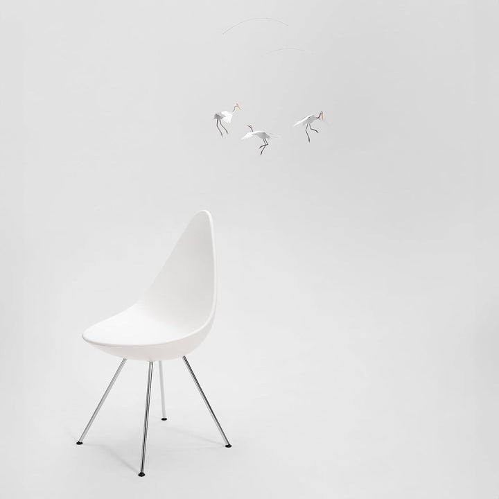 Flensted Mobiles f120 - Kranich - Tanzende Kraniche - Mobile - Windspiel - 45 x 45 cm