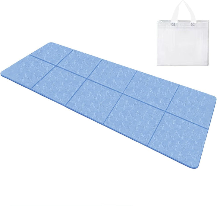 Klappbare Yogamatte, Faltbare Yogamatte Reise Leicht 183 x61x0.4 cm Rutschfest Tragbare Fitnessmatte