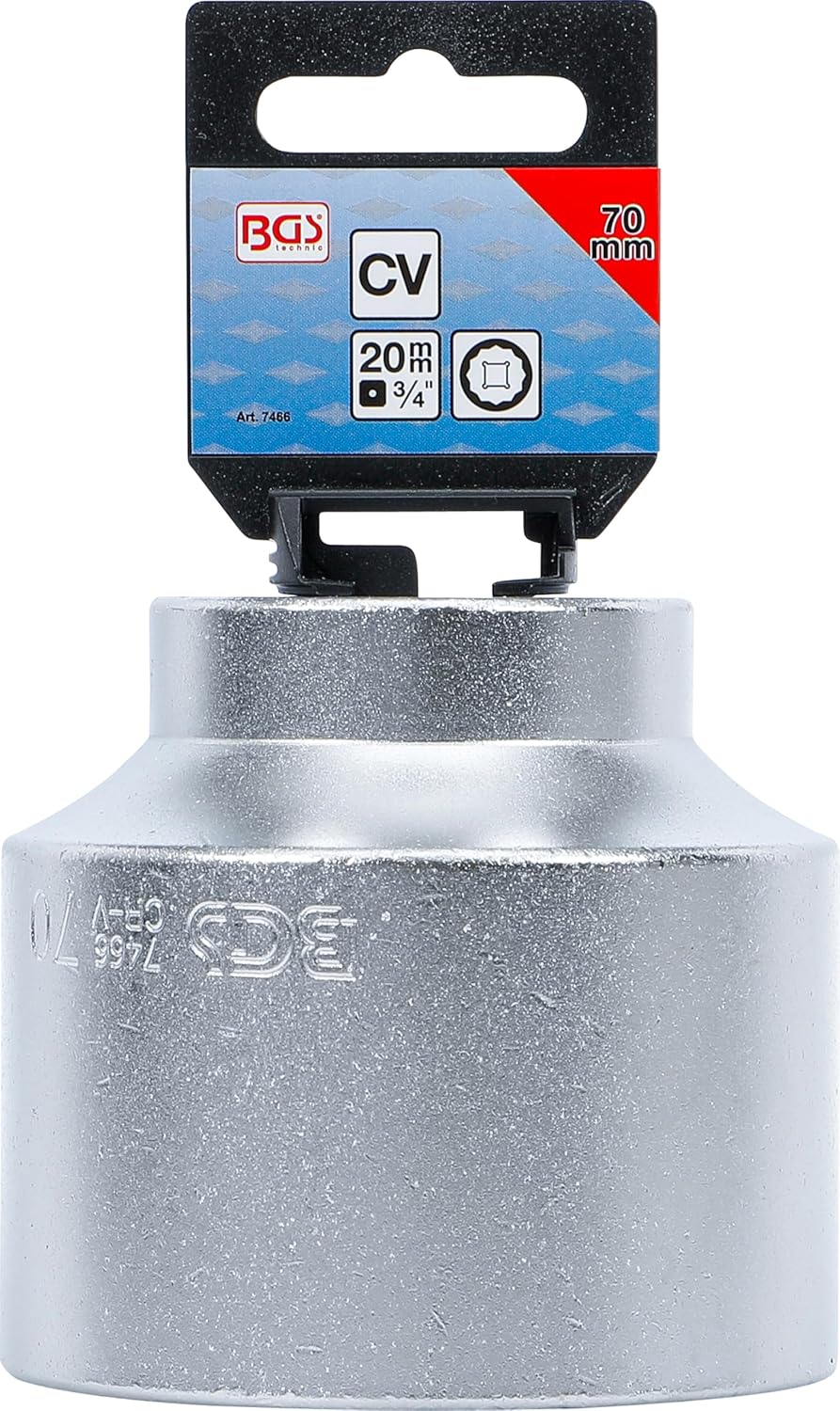 BGS 7466 | Steckschlüssel-Einsatz Zwölfkant | 20 mm (3/4") | SW 70 mm Schlüsselweite: 70 mm, Schlüss