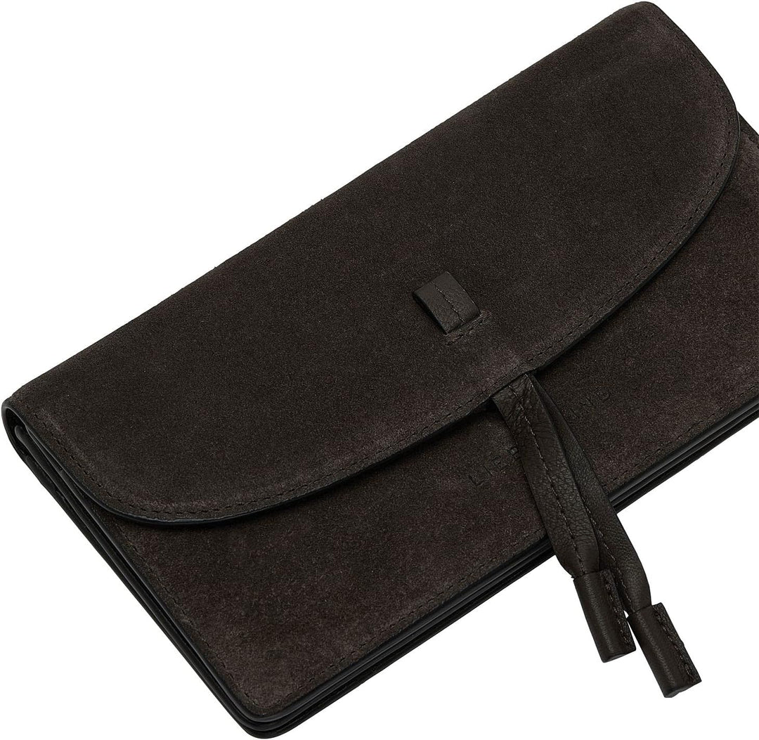 Liebeskind Damen Slam (OOS) Purse L L (HxBxT 9.4cm x 18.5cm x 2.5cm ) Dark Chocolate Suede, L (HxBxT