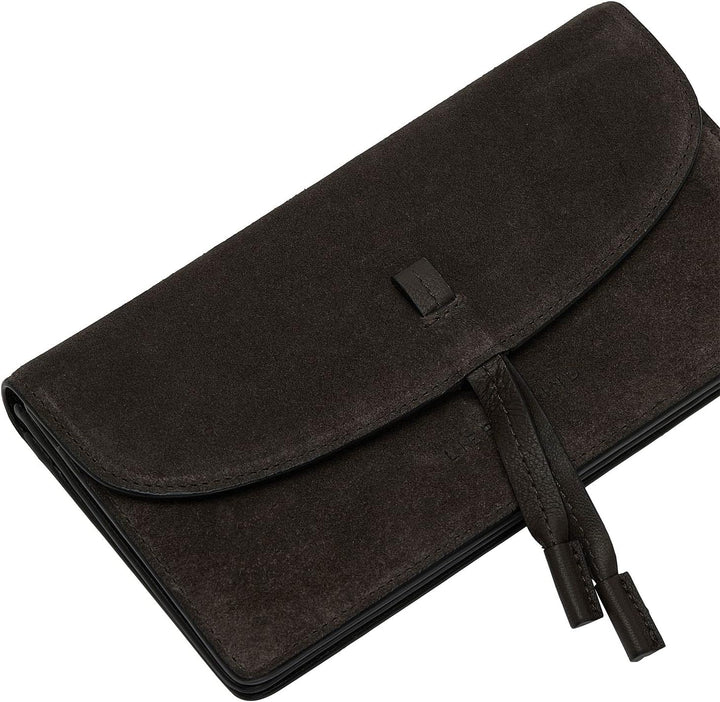 Liebeskind Damen Slam (OOS) Purse L L (HxBxT 9.4cm x 18.5cm x 2.5cm ) Dark Chocolate Suede, L (HxBxT